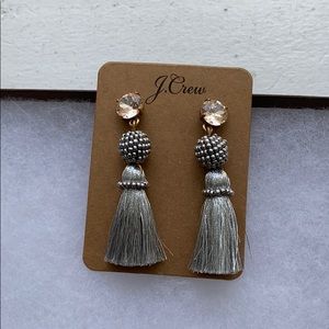 J.Crew silver tassel earrings